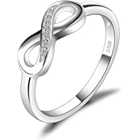 JewelryPalace Anillo en forma Infinito con Circonita en plata de ley 925